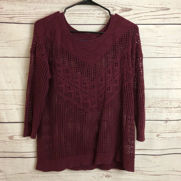 American Eagle Outfitters Sweaters - FINAL SALE⚡️ American Eagle Burgundy Knit Sweater